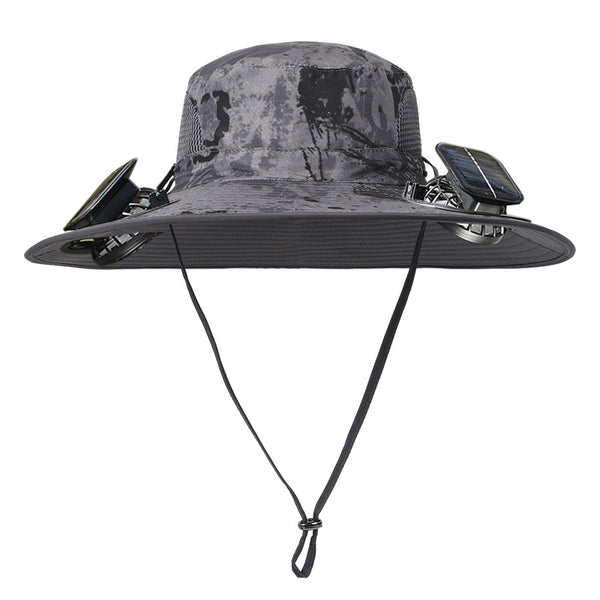 Double Fan Solar Rechargeable Sun Hat