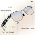 8MP AI Smart Camera  Glasses Bluetooth Sunglasses For Music Calling Translation G2