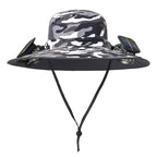 Double Fan Solar Rechargeable Sun Hat