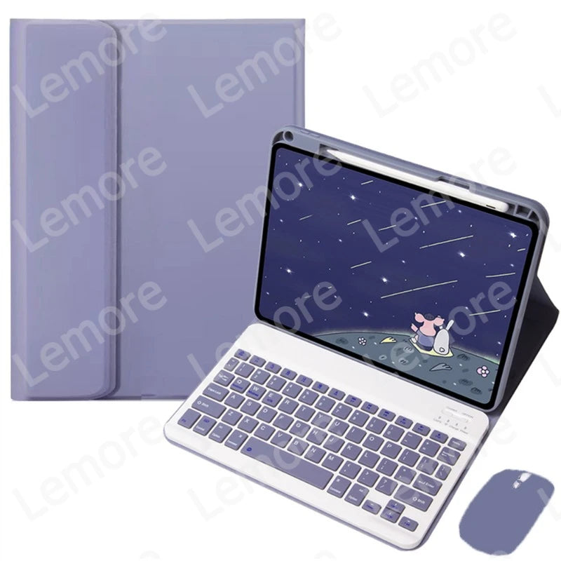Case with Keyboard for Xiaomi Redmi Pad 2 2025 11 inch Stand Cover with Pencil Slot Spanish Portuguese Russian English Keyboard